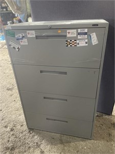 Four door lateral filing cabinet no key
