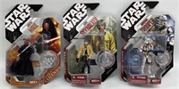 (3) 2007 Star Wars 30th Anniversary Action Figure