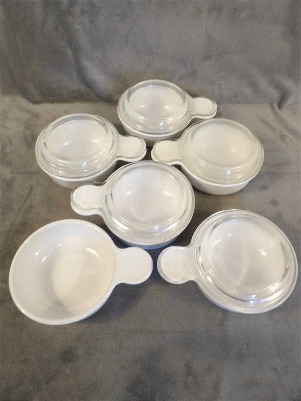 Six Corning Ware Grab it dishes