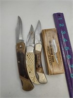 Three Pocket Knife Lot-Old Timer, United, Parker