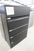 1 Five Drawer Lateral File Cabinet (20"d x 42"w x