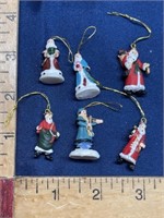 Miniature Santa Claus ornament lot Christmas