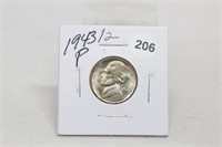 1943/2 BU Jefferson Nickel