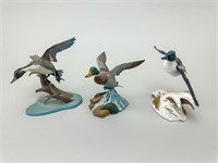 (3) Duck Statuettes - Pintail, Mallard, Goldeneye