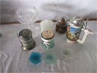 Misc. Lot--Beerstein, compote, sugar dish and more