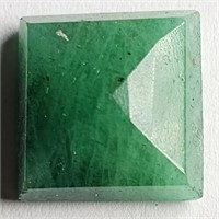 CERT 9.05 Ct Faceted Colour Enhanced Emerald, Squa