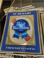 pabst blue ribbon sign