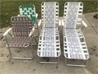 4 Vintage Aluminum Folding Chairs