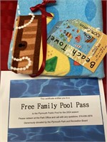 Free family pool pass to the Plymouth public pool