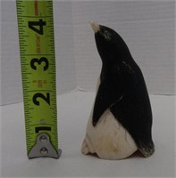 Carved Walrus Tusk Penguin Art