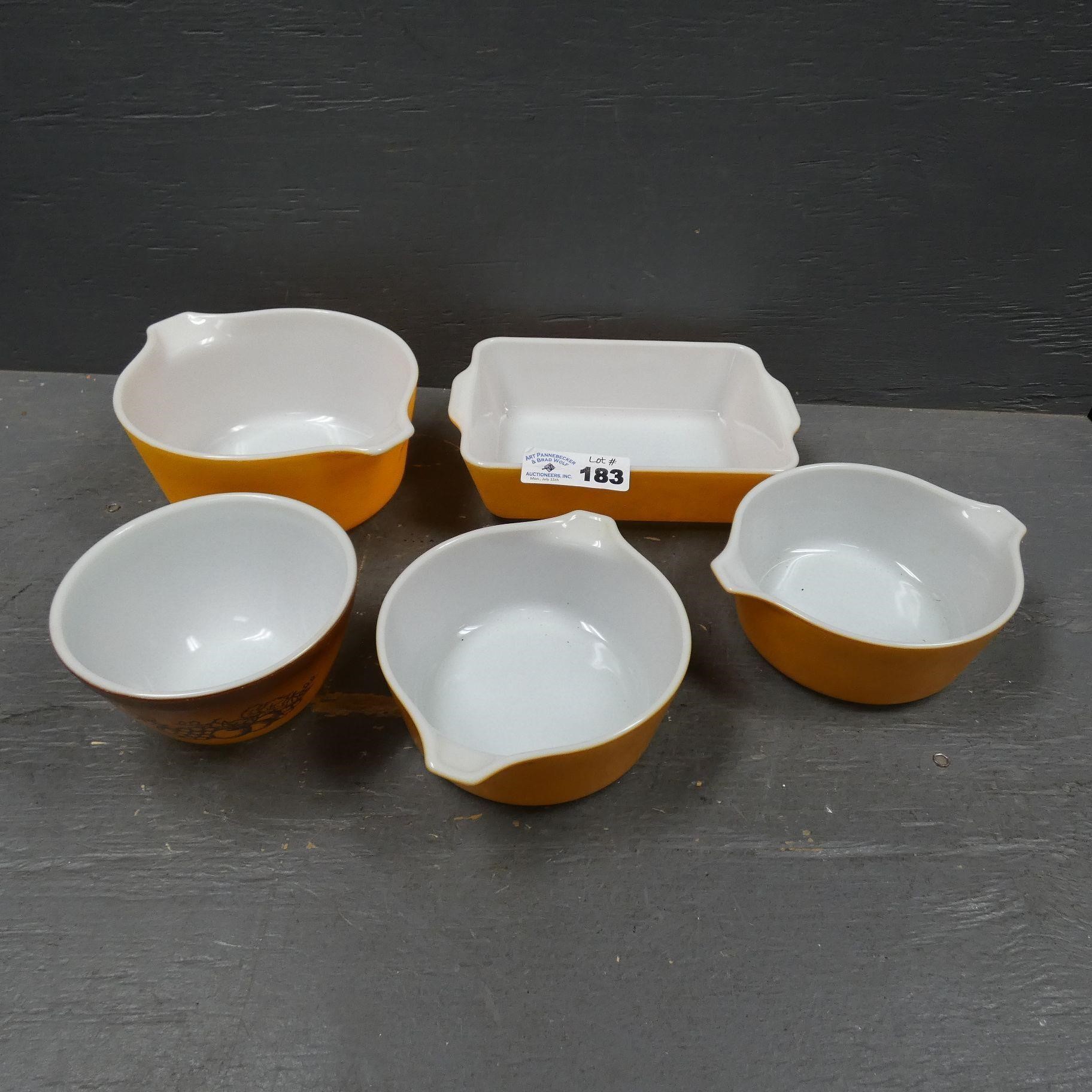 Orange & Orchard Pyrex Mixing Bowls