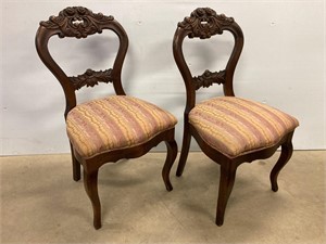 Set of decorative wood chairs.  Solid