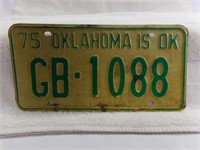 1975 Oklahoma License Plate