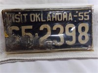 1955 Oklahoma License Plate