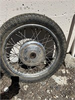 Akron Triumph Motorcycle Tire/Rim As-is