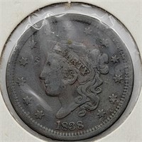 1838 LARGE CENT