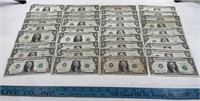 (36) 1960s Star Note $1 Bills