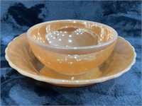 Vint Peach Luster Fire King/Anchor Hocking Bowls