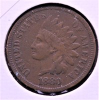 1880 INDIAN HEAD CENT VF