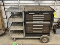 Kennedy ToolBox on Stainless Rolling Cart