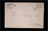 1840s-1850s 5 Stampless Covers mostly Rail Road re