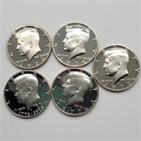 5- KENNEDY HALF DOLLARS GEMBU DCAM