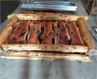 Solid Cedar log bed frame California King