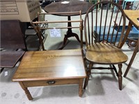 Wooden dining room chair- 35in x 17in x 16in,