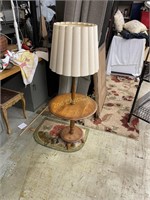Wood Floor Lamp With Table