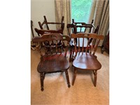 6 Wood Kitchen Chairs