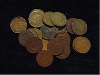 (25) Indian Head Pennies