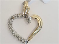 10kt Yellow-White Gold Diamond Pendant