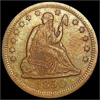 1850-O Seated Liberty Quarter CLOSELY