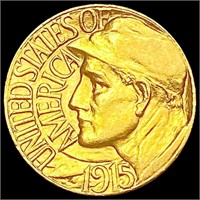 1915-S Pan-Pac Rare Gold Dollar UNCIRCULATED