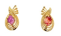 Jewelry 14k Gold & Ruby Earrings