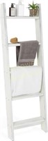MyGift 4.5-Ft White Decorative Blanket Ladder
