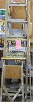 4' wood ladder, 6' Werner aluminum ladder &