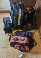 CONTENTS OF CLOSET - BLANKETS AND LUGGAGGE