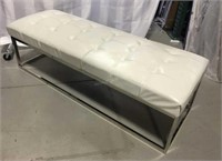 Upholstered Bench w/Chrome Legs