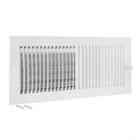 $12  16x6in. 2-Way Steel Wall/Ceiling Register, Wh
