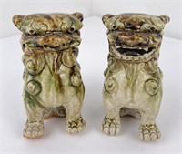 Pair of Chinese Porcelain Foo Dogs