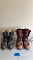 Sz 10.5 Leather boots (Cabelas & Irish Setters)