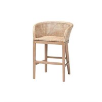 Bali Pari Papua White Washed Rattan Stool