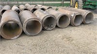 Lot of 6 Large Cement Culverts