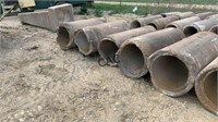 Lot of 5 Large Cement Culverts & 1 End Culvert