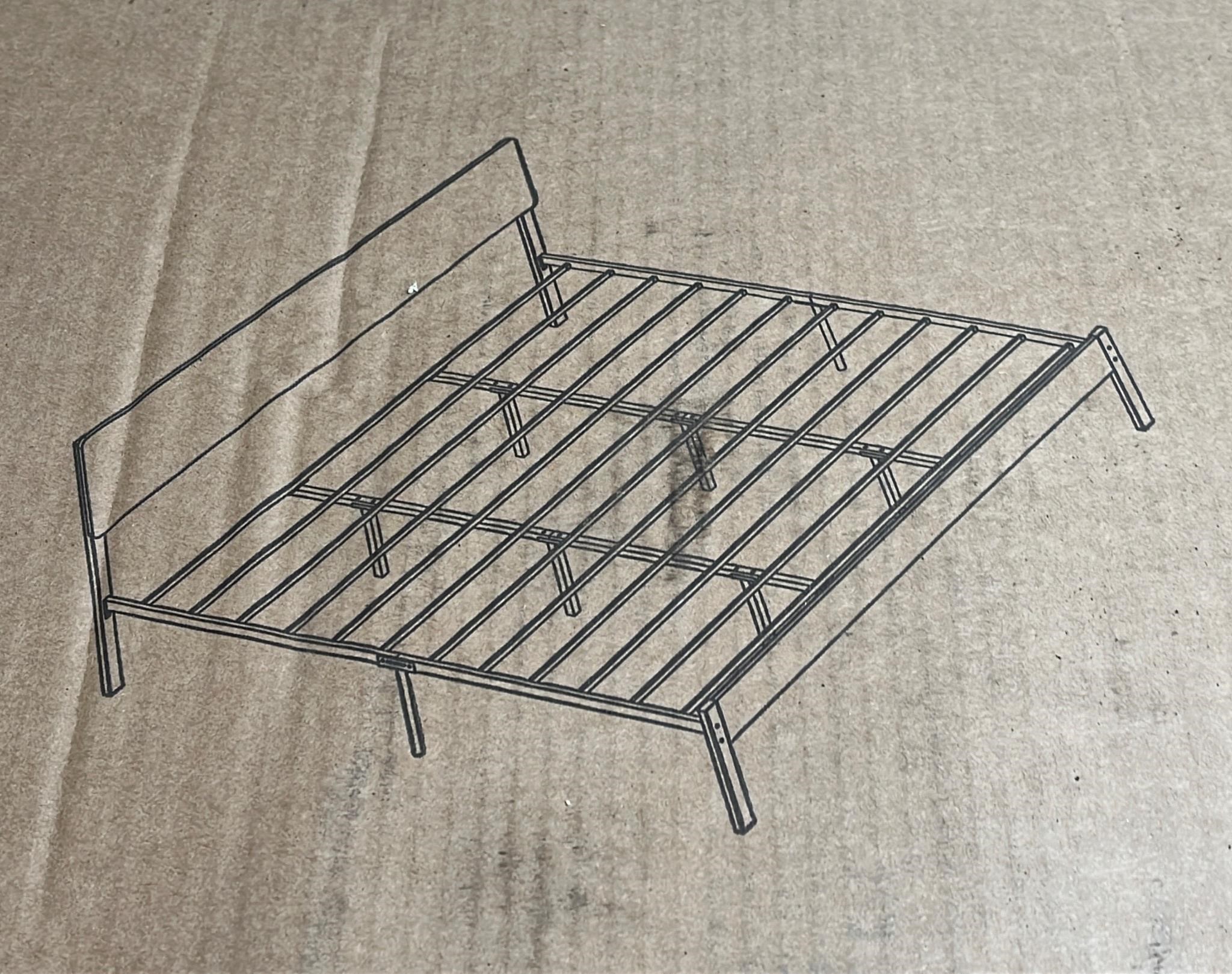 King Size Metal Platform Bed Frame