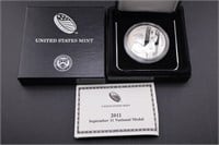 2011-W US One Troy Oz Silver Proof National Medal