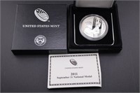 2011-W US One Troy Oz Silver Proof National Medal