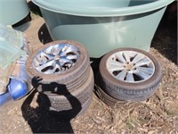 5 Holden Alloy Rims & Tyres