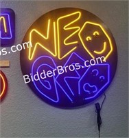 1 NEO GEO Light Up Sign. neon-style LED LIT. NEW